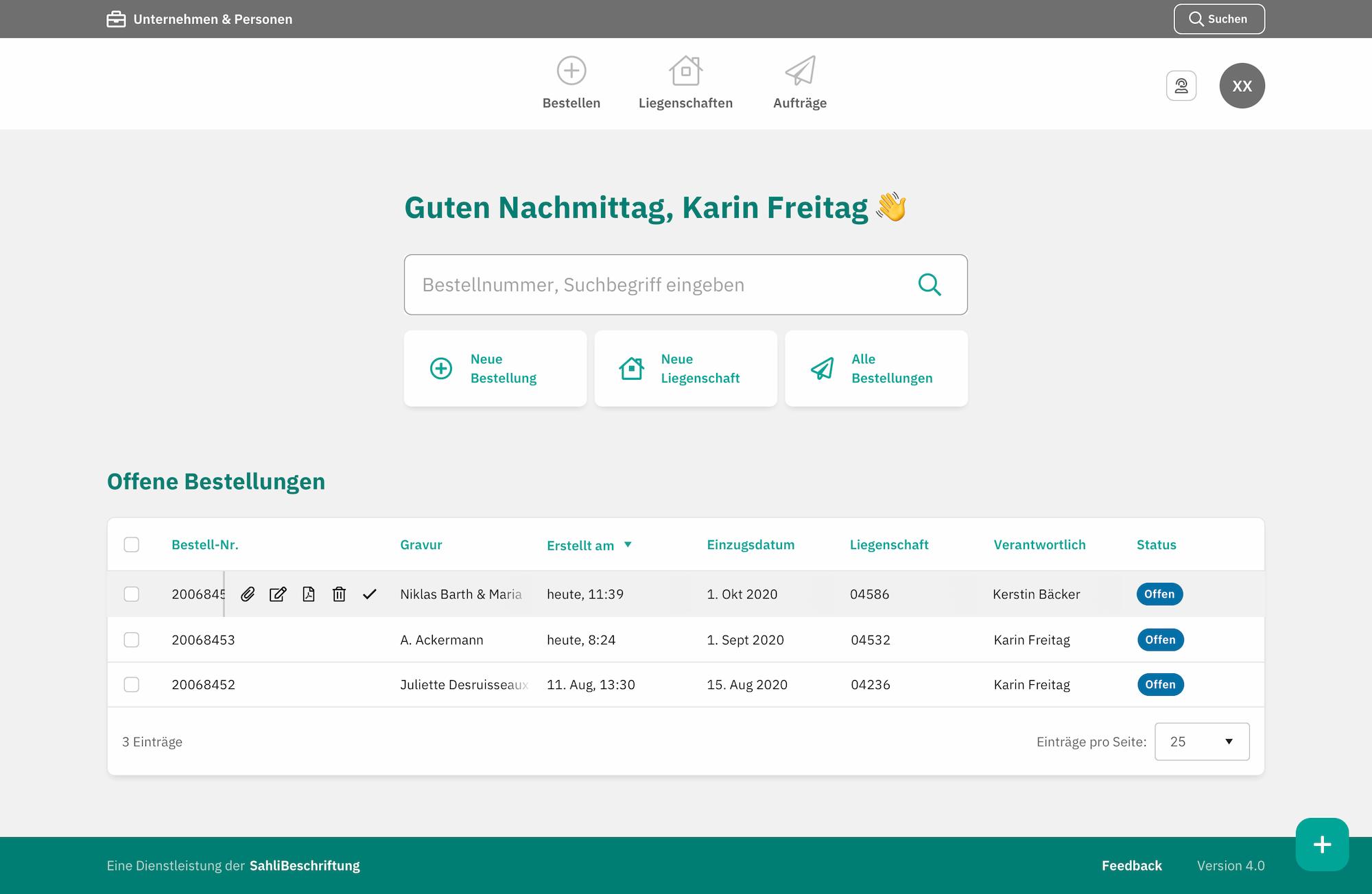 sahli.app Dashboard